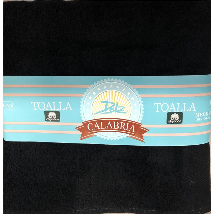 DOLZ TOALLA CALABRIA LAVABO NEGRA 50X100