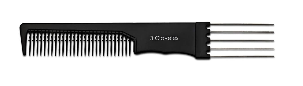 3 CLAVELES PEINE AHUECADOR 5 PUAS METALICAS