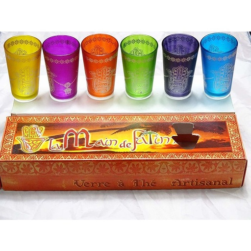 [13505] ESTUCHES VASOS DE TÉ ARTESANOS MANO DE FÁTIMA
