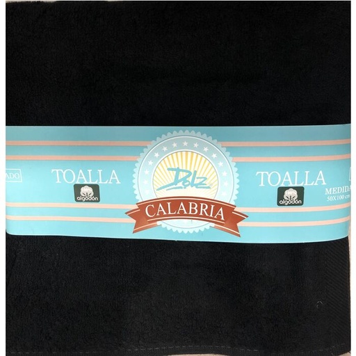 [12233] DOLZ TOALLA CALABRIA LAVABO NEGRA 50X100