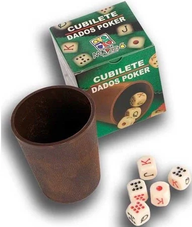 [8798] MARIGO CUBILETE+DADOS POCKER+TAPETE